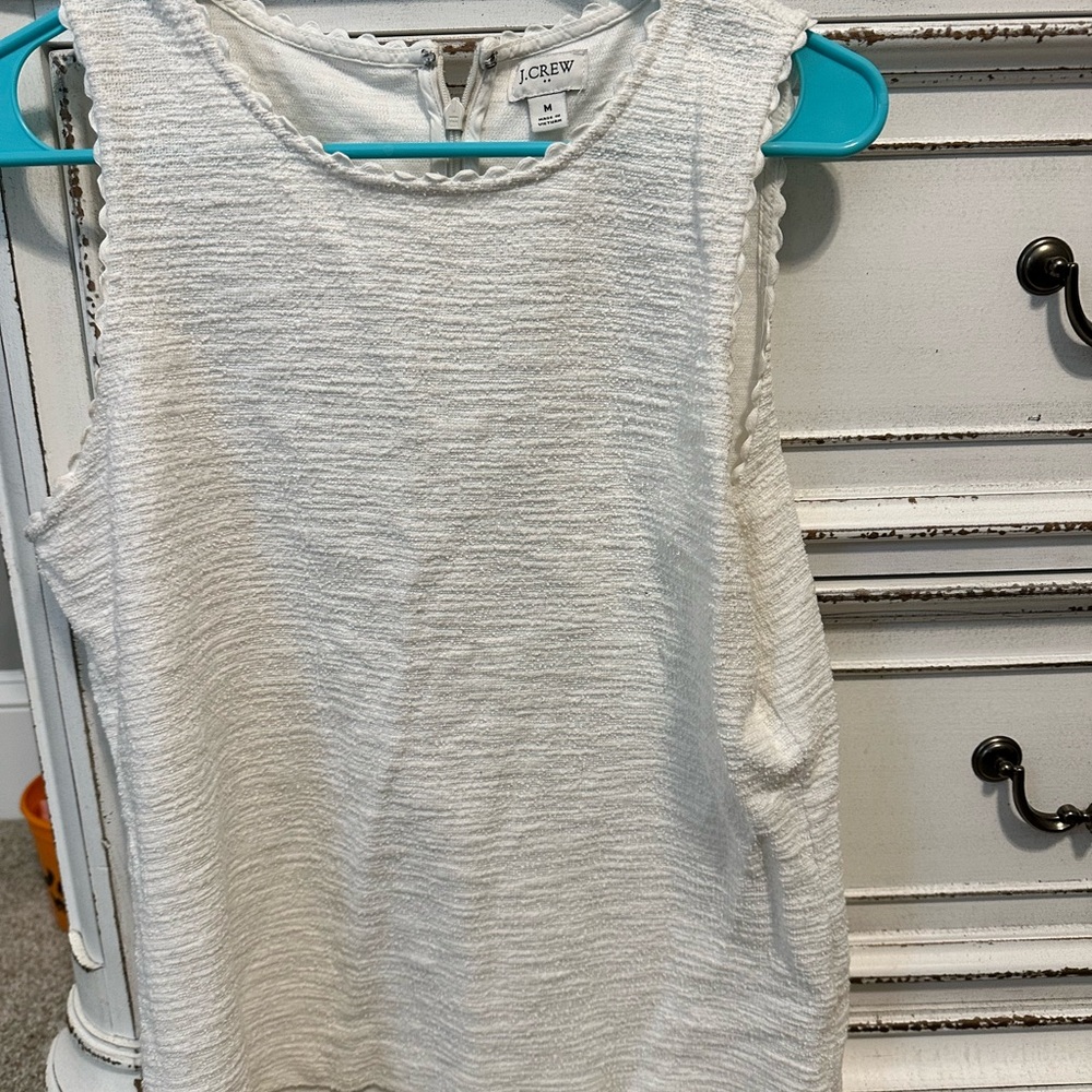 J. Crew Textured Cream Tank Top